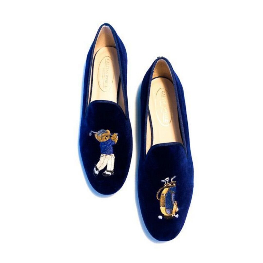 LOAFERS TERCIOPELO AZUL MARINO 9CO R22, GOLFER TEDDY BEAR