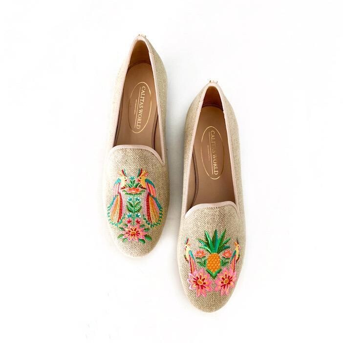 LOAFERS LINO NATURAL, TROPICAL BIRDS