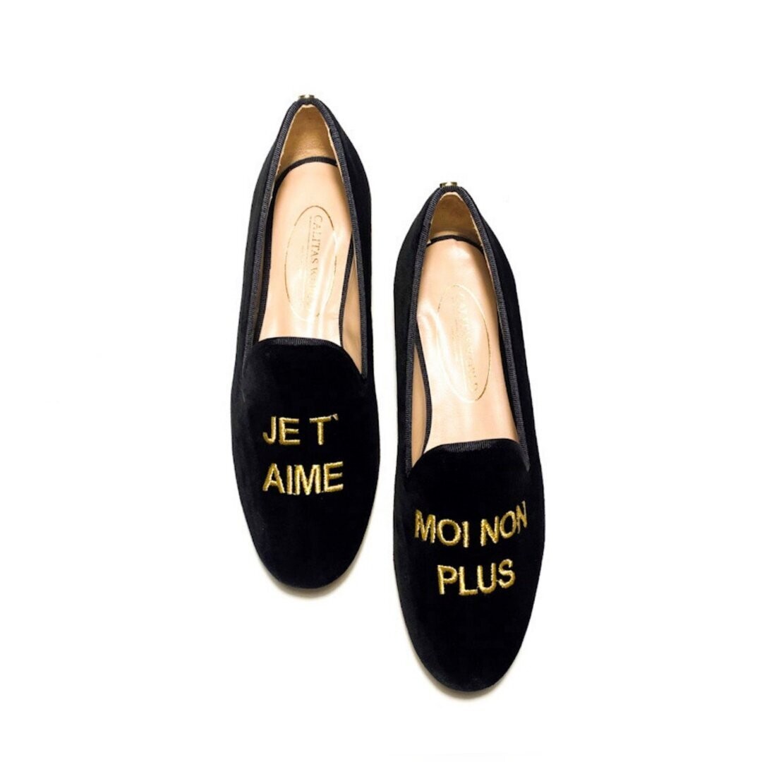 ​LOAFERS BLACK VELVET, JE T'AIME MOI NON PLUS