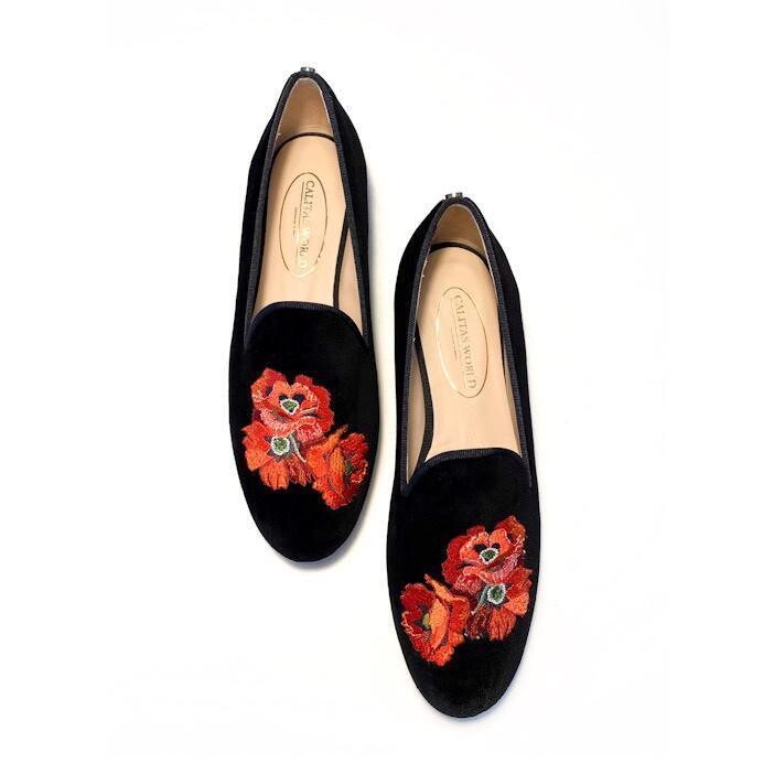 LOAFERS TERCIOPELO NEGRO, POPPY
