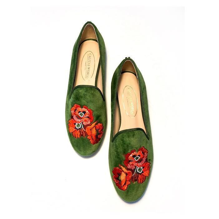 LOAFERS TERCIOPELO VERDE MUSGO TX, POPPY