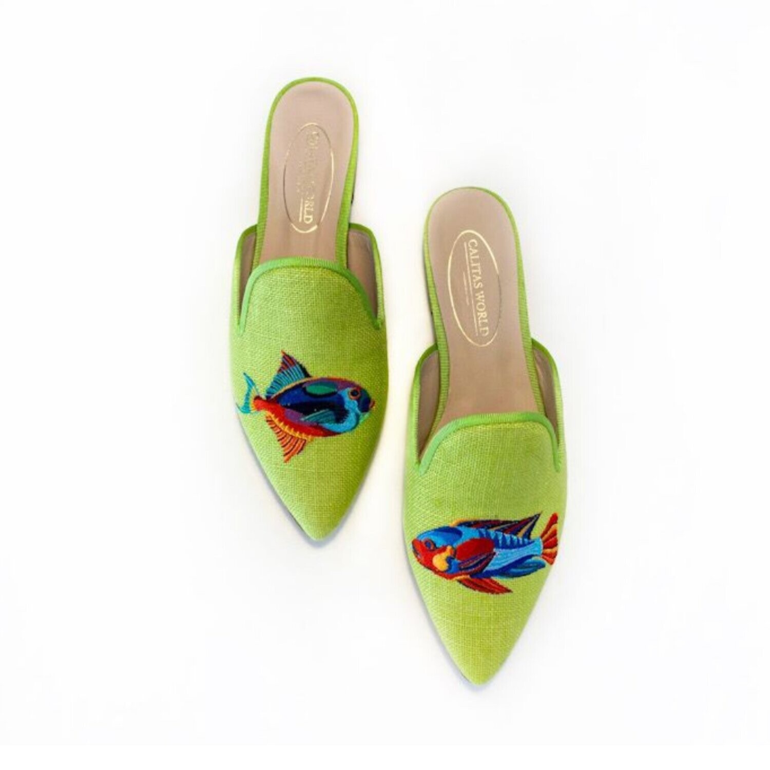 MULES LINO PISTACHO 618, COLORFUL FISH