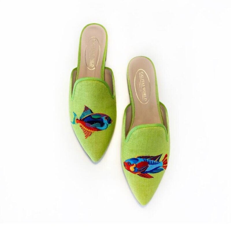 MULES LINO PISTACHO 618, COLORFUL FISH