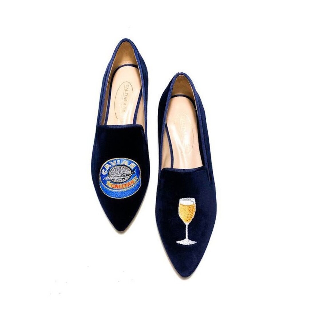 POINTY TERCIOPELO AZUL MARINO 9CO R22, CHAMPAGNE AND CAVIAR