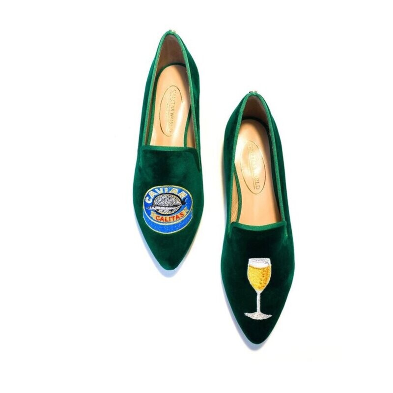 POINTY TERCIOPELO VERDE 66TX, CHAMPAGNE AND CAVIAR