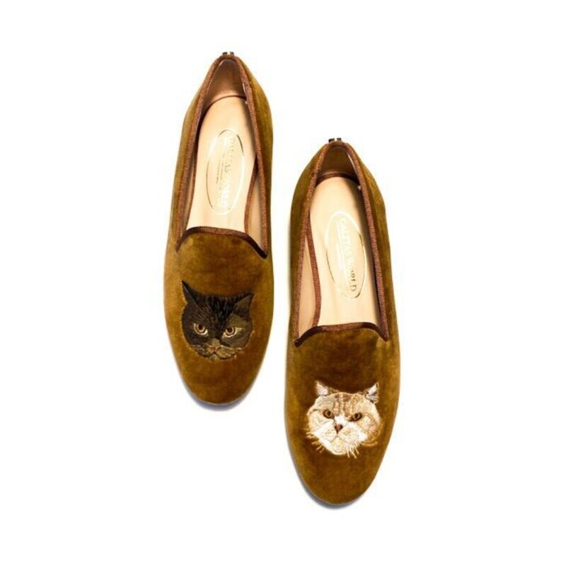 ​LOAFERS TERCIOPELO MARRÓN 16TX, CATS