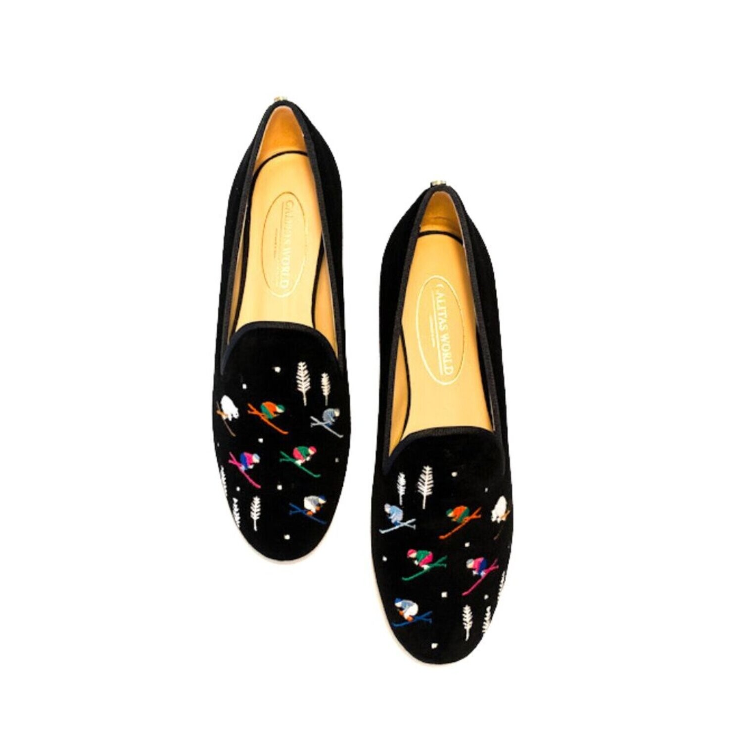 LOAFERS TERCIOPELO NEGRO, ESQUIADORES