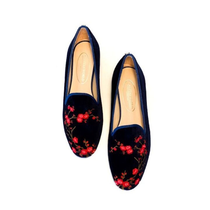 ​LOAFERS TERCIOPELO AZUL MARINO 9C0 R22, PLUM BLOSSOM FLOWER