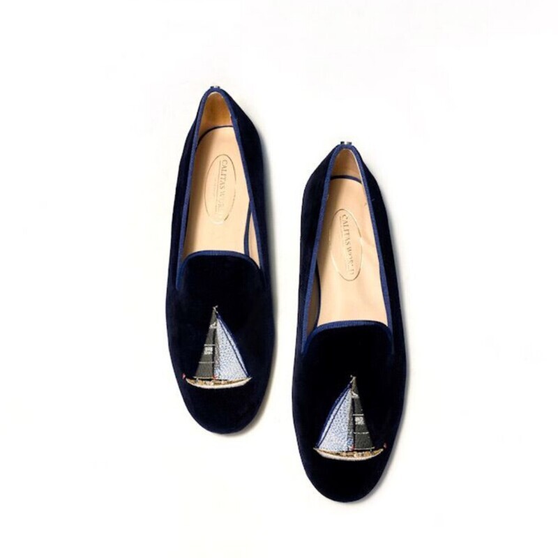 ​LOAFERS HOMBRE TERCIOPELO AZUL MARINO 9CO  R22, SAILBOATS