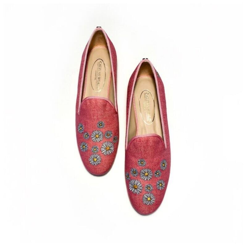 ​LOAFERS LINO ROSA BUBBLEGUM 224PV, MARGARITAS. (MARGARITA MINI TALON IZQUIERDO)