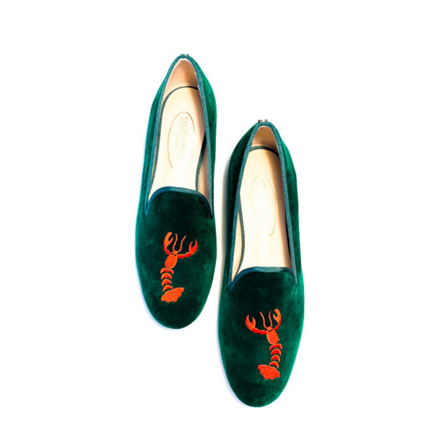 LOAFERS TERCIOPELO VERDE BOTELLA 66TX, LANGOSTAS