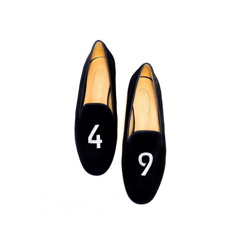 ​​LOAFERS MUJER TERCIOPELO, PERSONALIZADO CON TU NUMERO FAVORITO​.