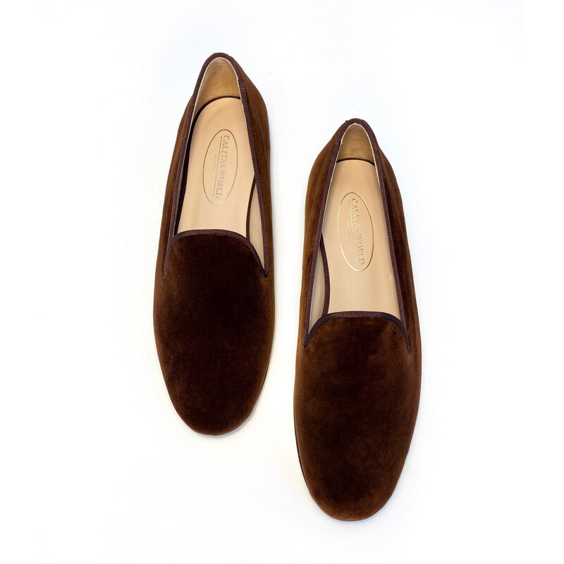 ​LOAFERS MEN CHOCOLATE BROWN VELVET