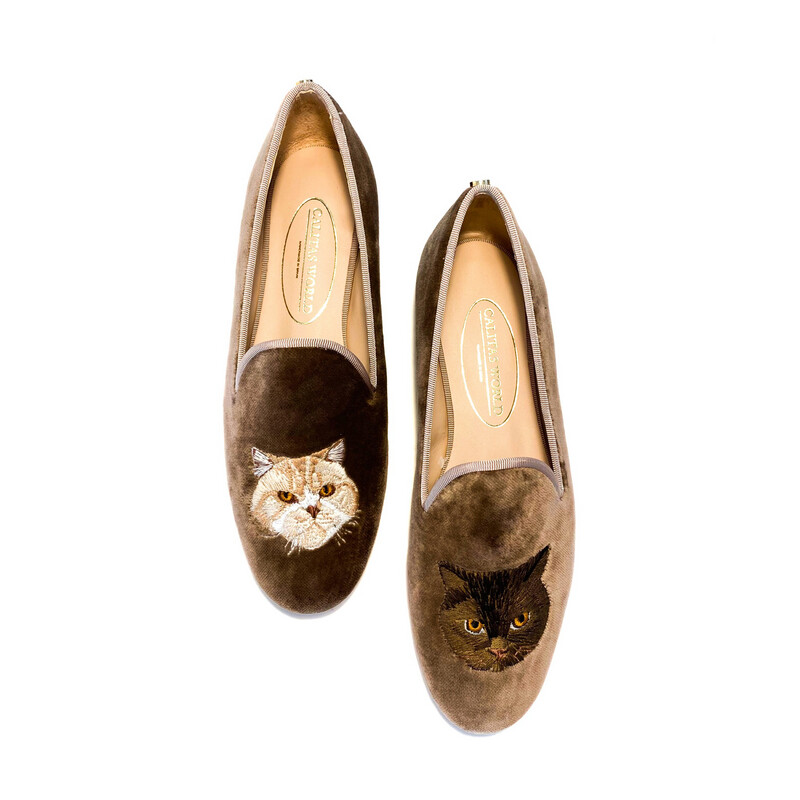 ​LOAFERS BEIGE 5ACO VELVET, CATS