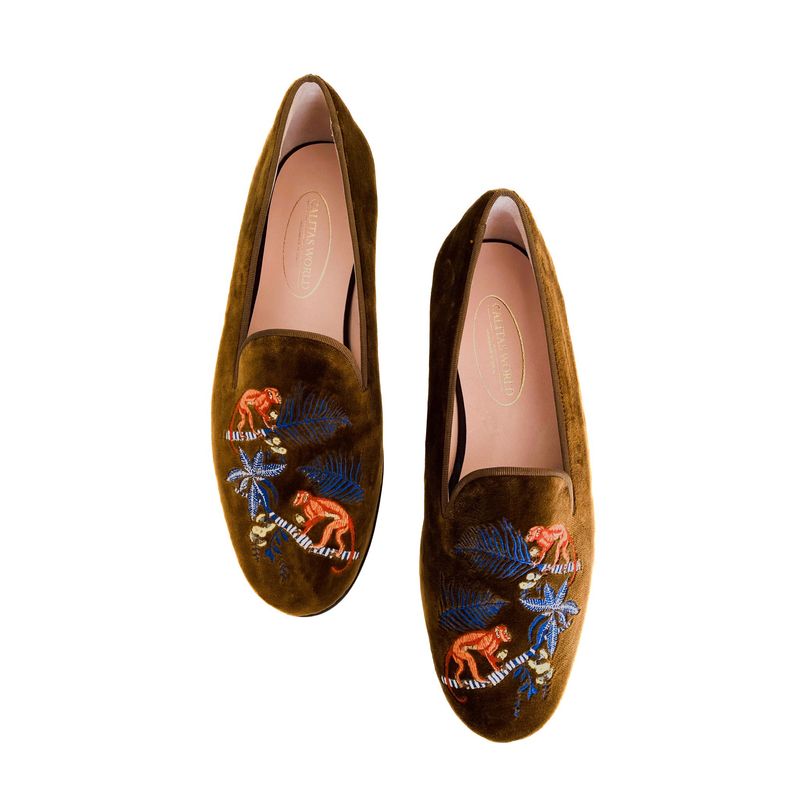 LOAFERS HOMBRE TERCIOPELO MARRÓN CHOCOLATE 16TX, THE JUNGLE