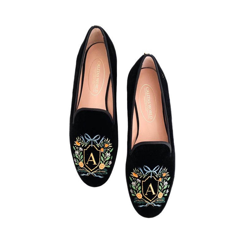 ​LOAFERS  FLORAL/ORANGES CREST MONOGRAM