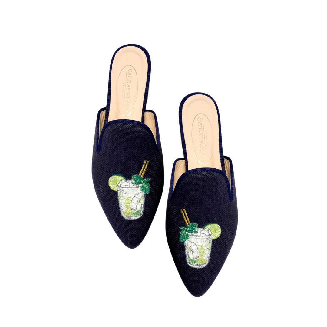 MULES LINO AZUL MARINO 9CO, MOJITO TIME