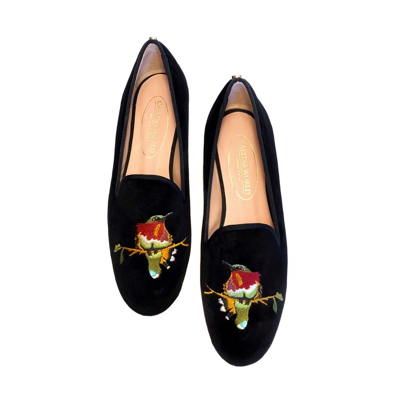 LOAFERS TERCIOPELO NEGRO,  BIRD