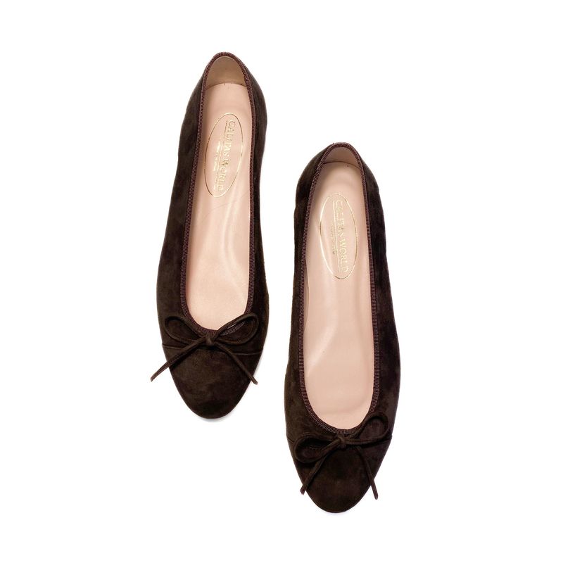 BALLERINAS FLATS,  ANTE MARRON OSCURO ( TESTA 3039) R43