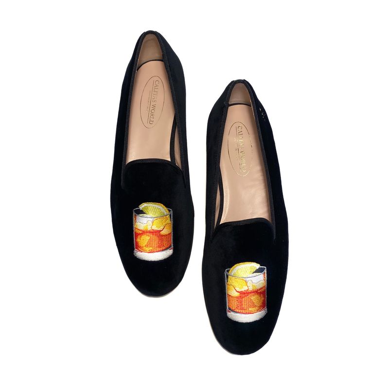 LOAFERS HOMBRE TERCIOPELO NEGRO, NEGRONI