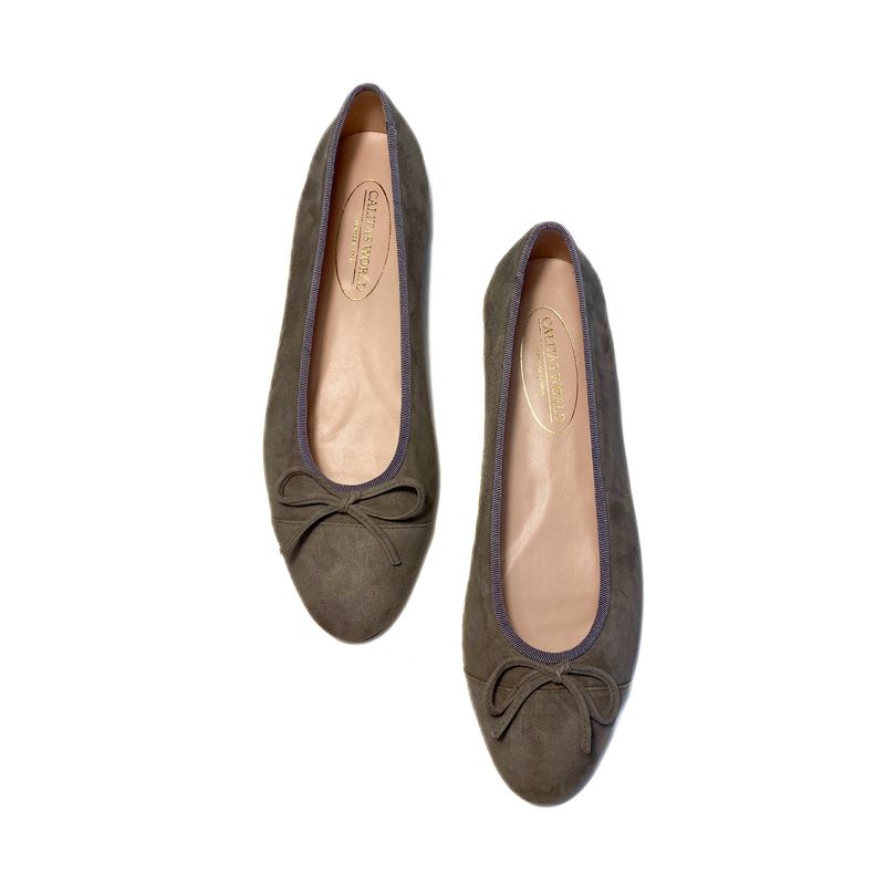 BALLERINAS FLATS,  ANTE  GRIS