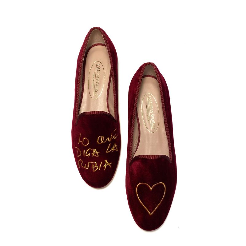 ​LOAFERS TERCIOPELO BURDEOS, LO QUE DIGA LA RUBIA
