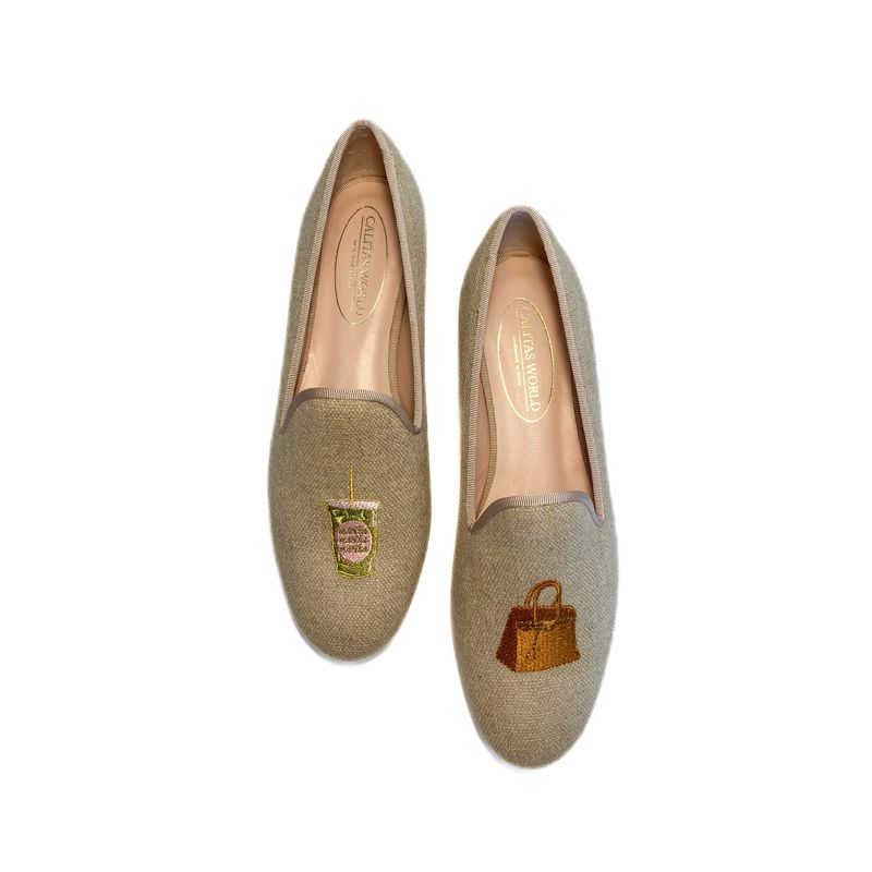 LOAFERS LINO NATURAL, BIRKIN AND MATCHA
