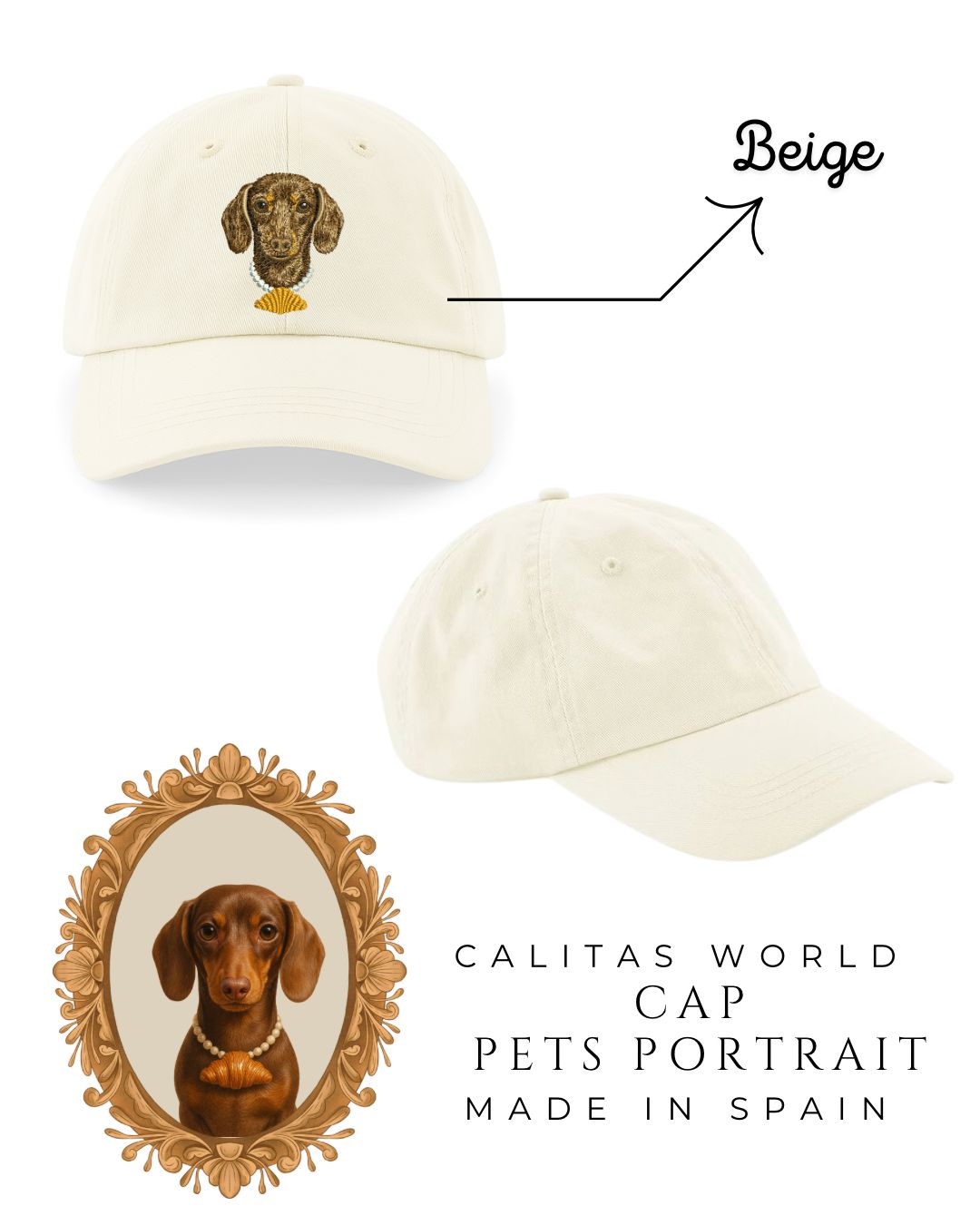 GORRA UNIXES PERSONALIZADO MAISON CALITAS PETS EDITION CON MASCOTA (SOLA UNA IMAGEN)