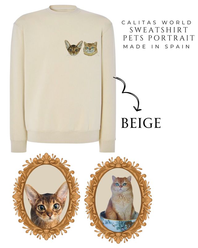 SUDADERA UNIXES PERSONALIZADO MAISON CALITAS PETS EDITION CON MASCOTA (2 IMAGENES DIFERENTES)