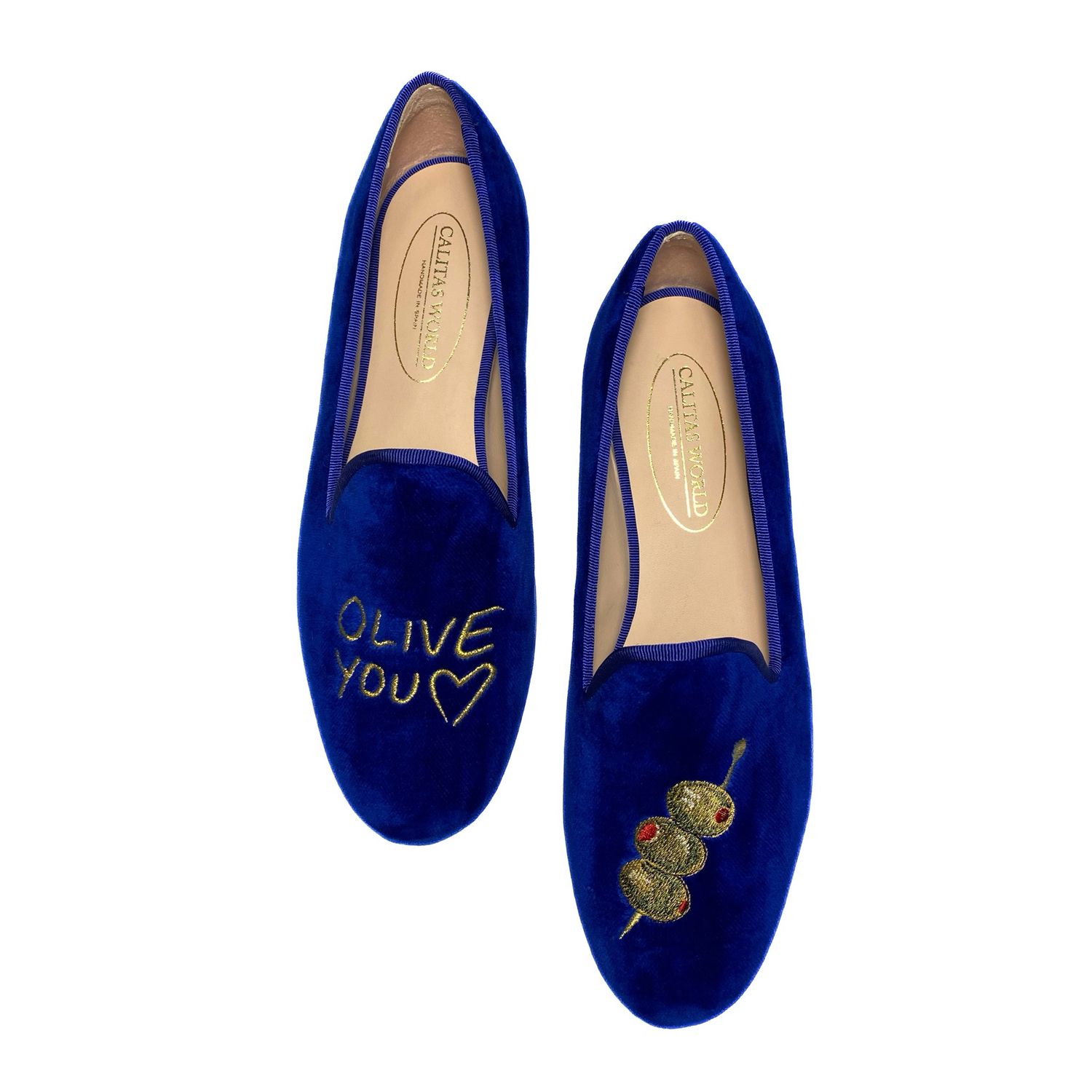 ​LOAFERS TERCIOPELO AZUL FRANCIA 95TX ,  OLIVE YOU