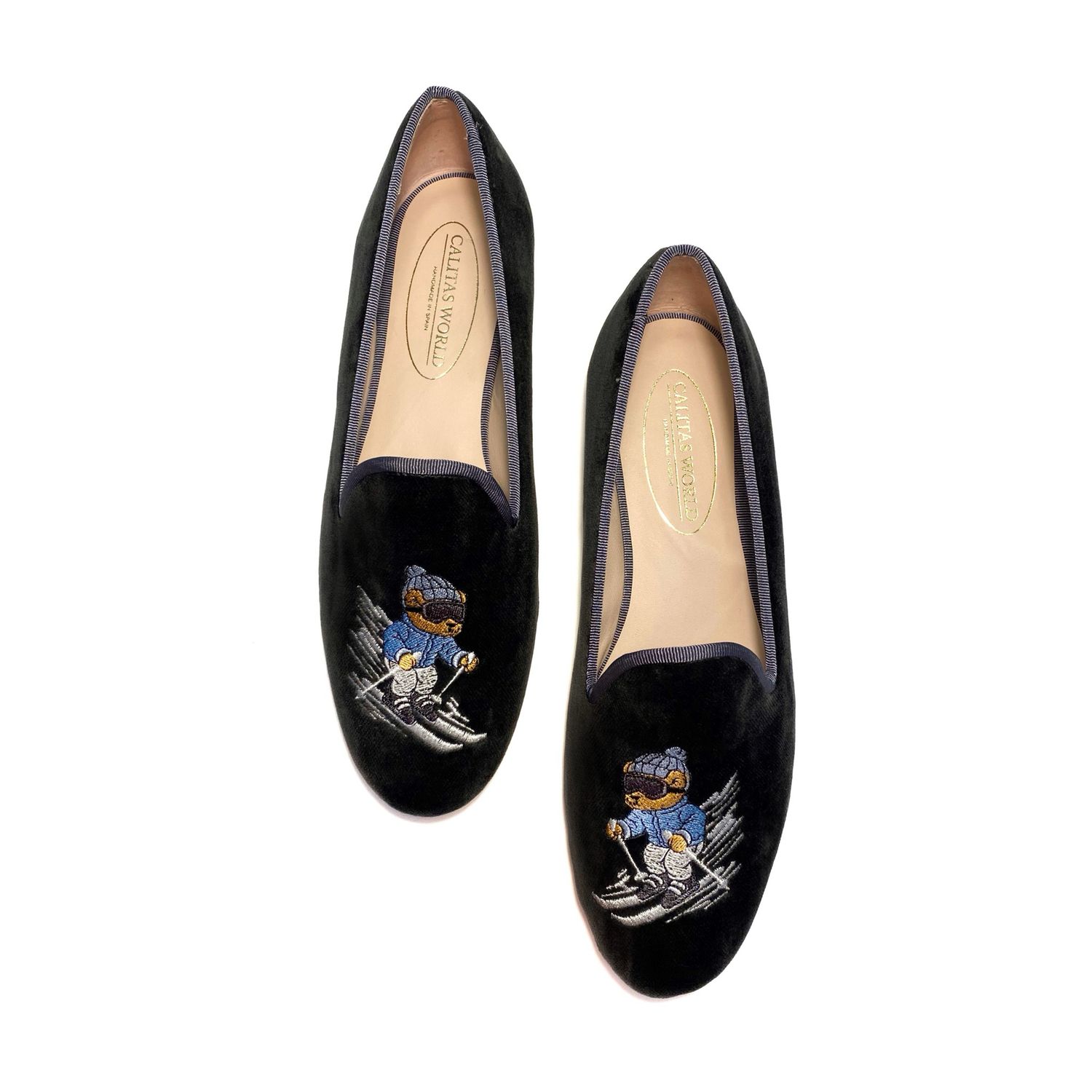 LOAFERS TERCIOPELO GRIS OSCURO 4ACO, OSITO ESQUIADOR