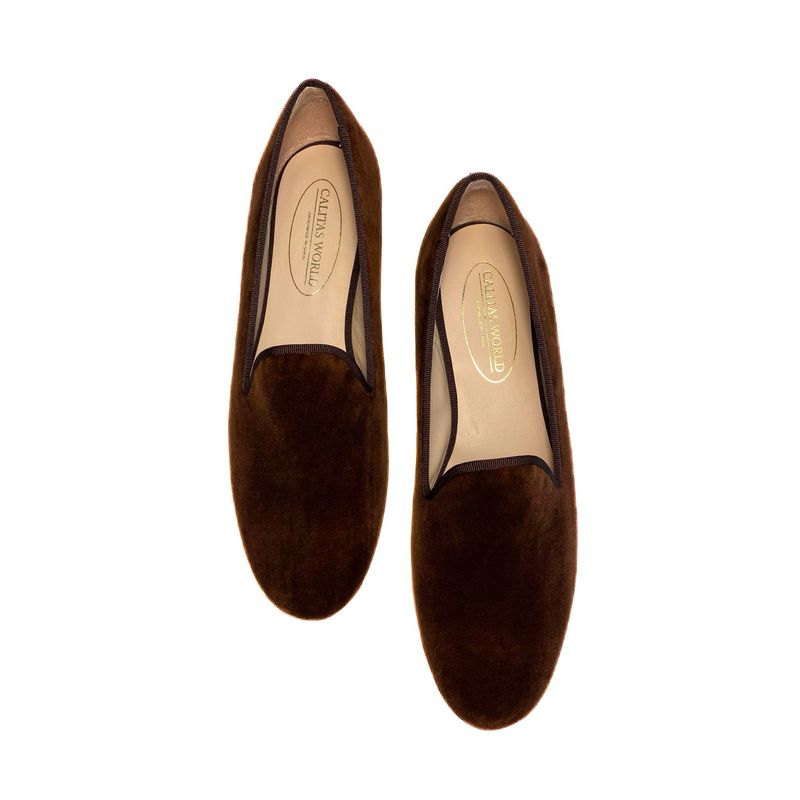 LOAFERS TERCIOPELO MARRON 16TX, CALITAS BACK TO CLASSIC