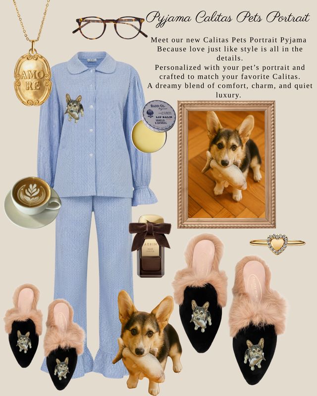 PIJAMA PERSONALIZADO MAISON CALITAS PETS EDITION CON MASCOTA (SOLA UNA IMAGEN)