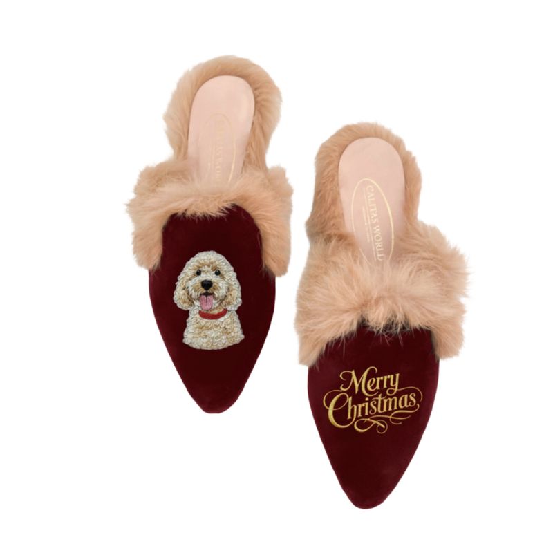 MULES PELO, MUJER PERSONALIZADO CALITAS CHRISTMAS PETS PORTRAIT, MASCOTA Y MERRY CHRISTMAS EN ORO (SOLA UNA IMAGEN) MULES PELO, MUJER PERSONALIZADO CALITAS CHRISTMAS PETS PORTRAIT, MASCOTA Y MERRY CHRISTMAS EN ORO (SOLA UNA IMAGEN)