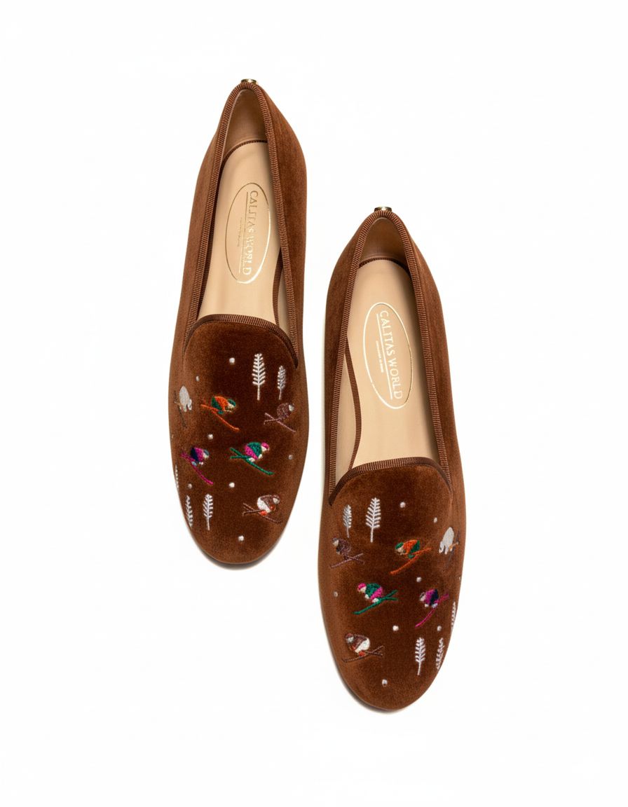 LOAFERS TERCIOPELO MARRÓN 16TX, ESQUIADORES LOAFERS TERCIOPELO MARRÓN 16TX, ESQUIADORES