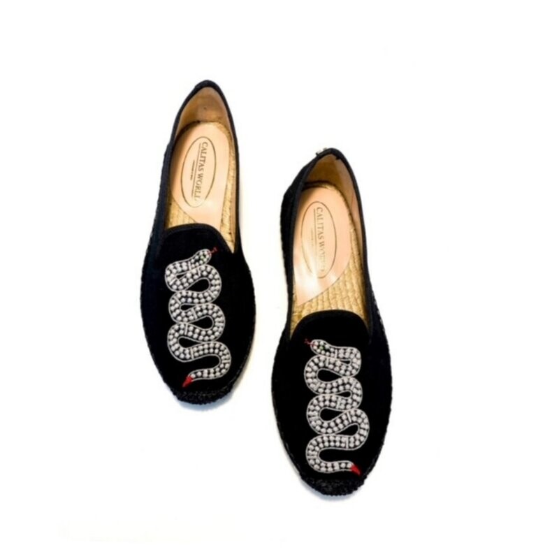 ESPADRILLES NEGRO, SILVER RATTLESNAKE