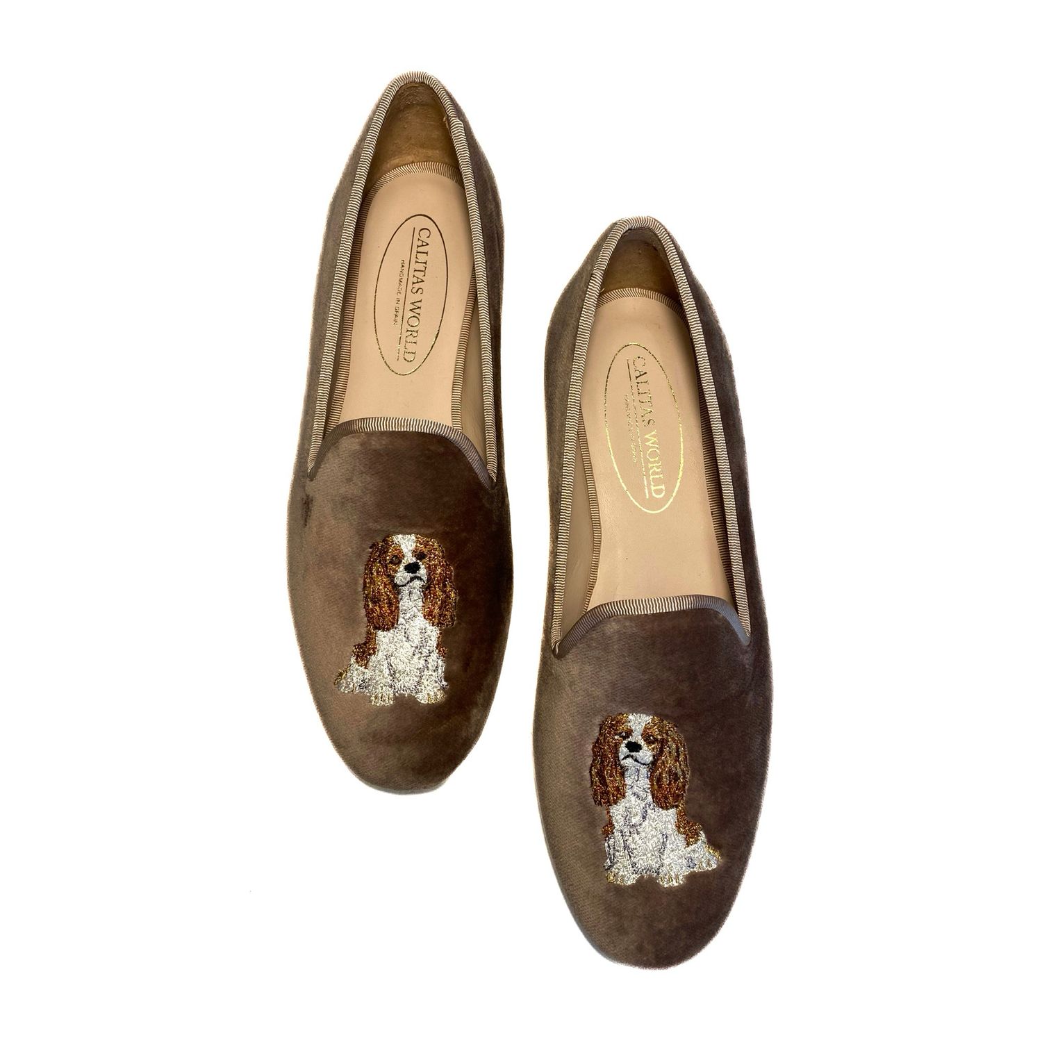 LOAFERS TERCIOPELO BEIGE 5A, CAVALIER KING CHARLES