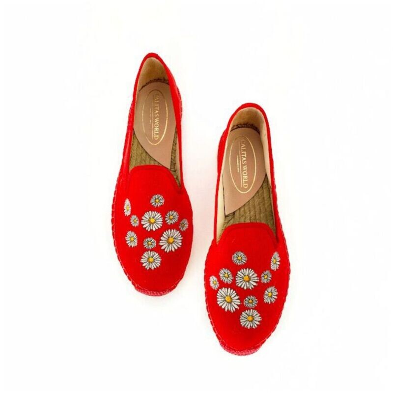 ESPADRILLES ROJAS, MARGARITAS