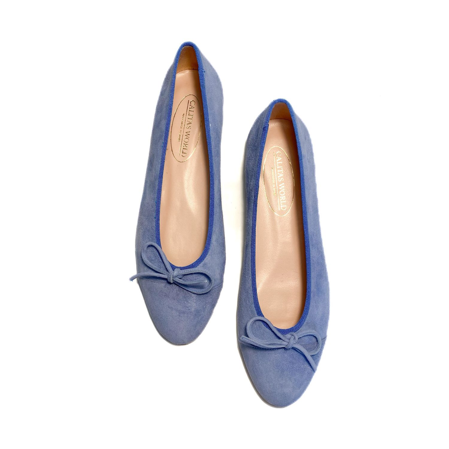 BALLERINAS FLATS,  ANTE  AZUL CLARO (PASHMINA 4583)