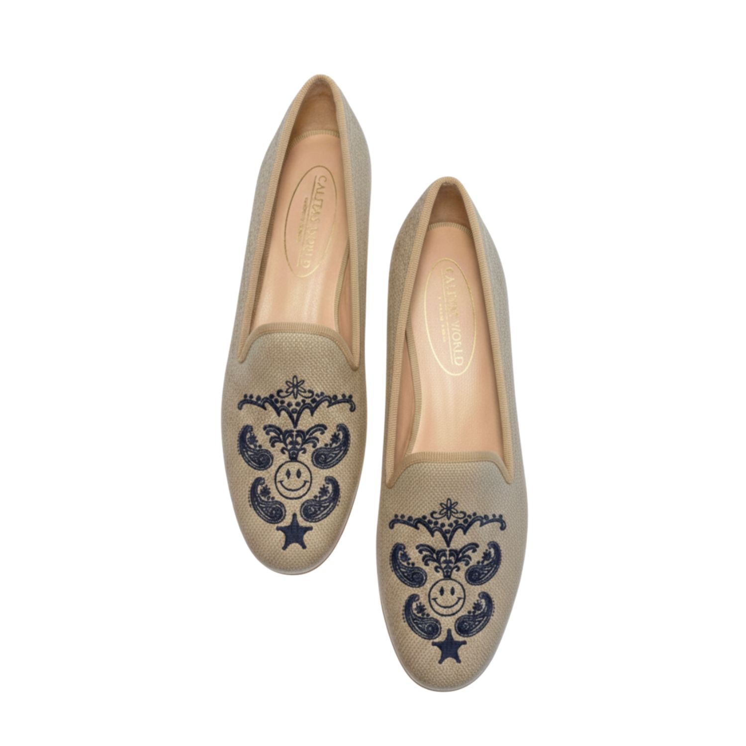 LOAFERS LINO NATURAL, BANDANA LOAFERS LINO NATURAL, BANDANA