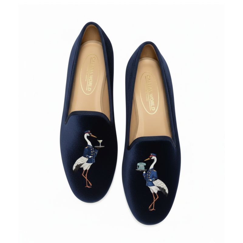 LOAFERS TERCIOPELO AZUL 9CO VELVET, ETIQUETTE CLUB (THE CRANES)