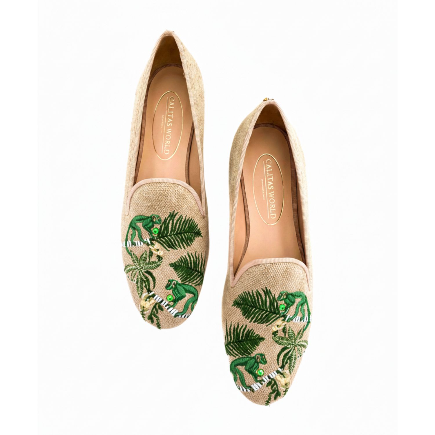 LOAFERS LINO NATURAL, THE JUNGLE GREEN LOAFERS LINO NATURAL, THE JUNGLE GREEN