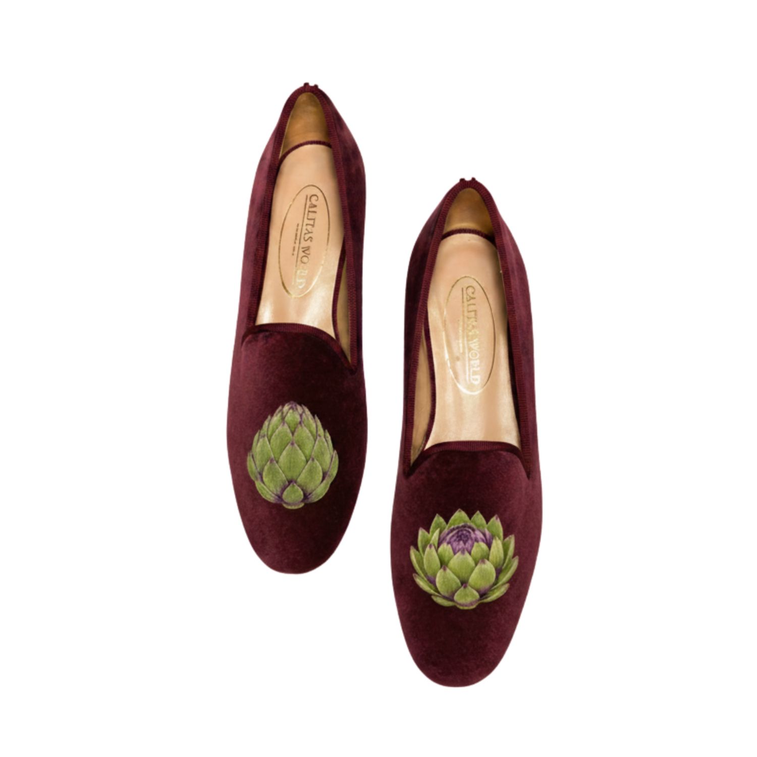 LOAFERS TERCIOPELO BURDEOS, CALITAS ARTICHOKES
