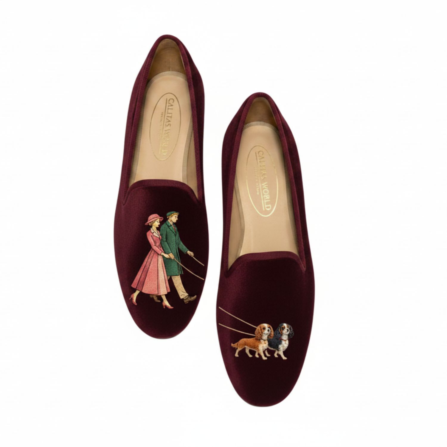 LOAFERS TERCIOPELO BURDEOS, CALITAS HERITAGE WALK