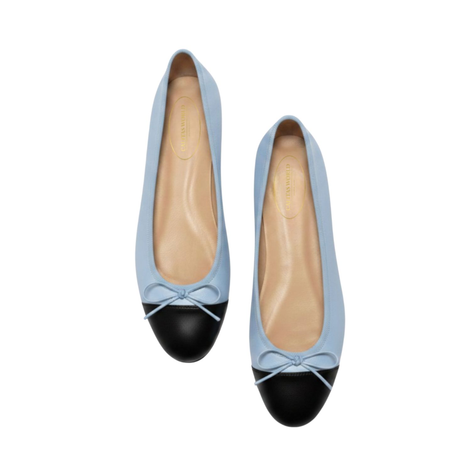 BALLERINAS FLATS, PELLE AZUL CLARO (PASHMINA 4538) PUNTERA NEGRA BALLERINAS FLATS, PELLE AZUL CLARO (PASHMINA 4538) PUNTERA NEGRA
