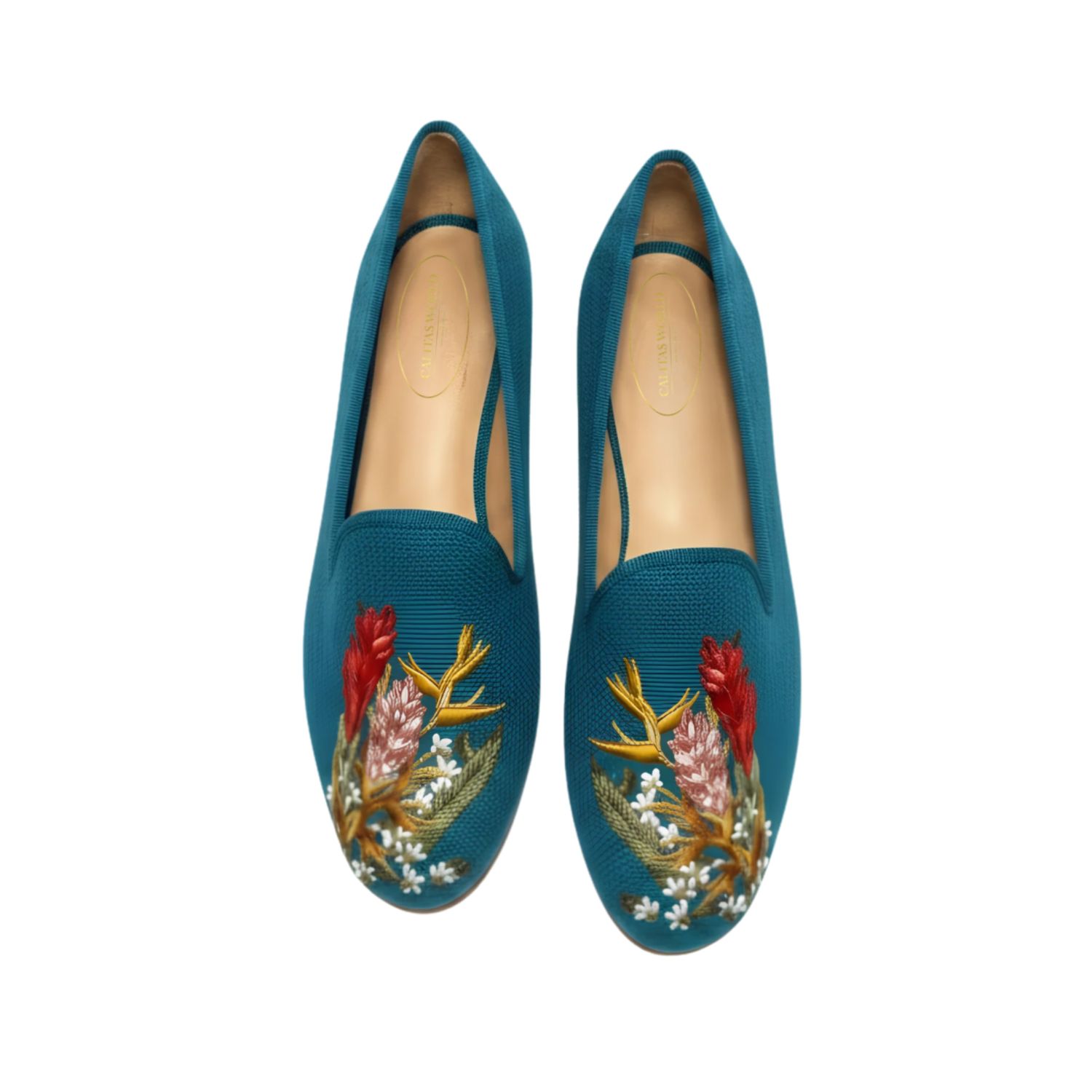 ​LOAFERS LINO VERDE AZULADO 28A PI, FLORES TROPICALES