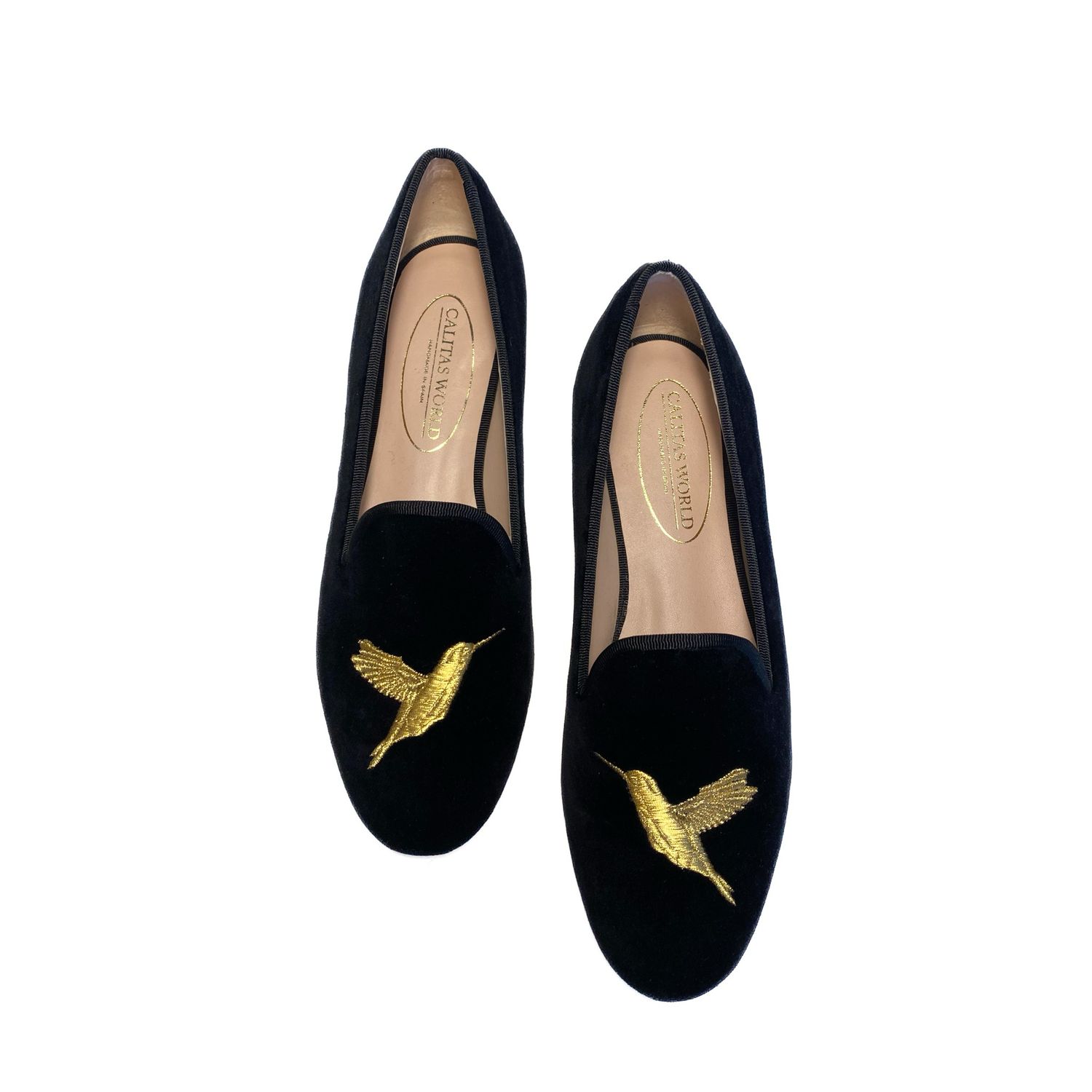 LOAFERS TERCIOPELO NEGRO, GOLDEN COLIBRÍ LOAFERS TERCIOPELO NEGRO, GOLDEN COLIBRÍ