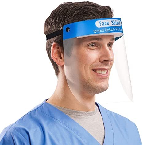 Visiera protettiva in poliestere con elastico