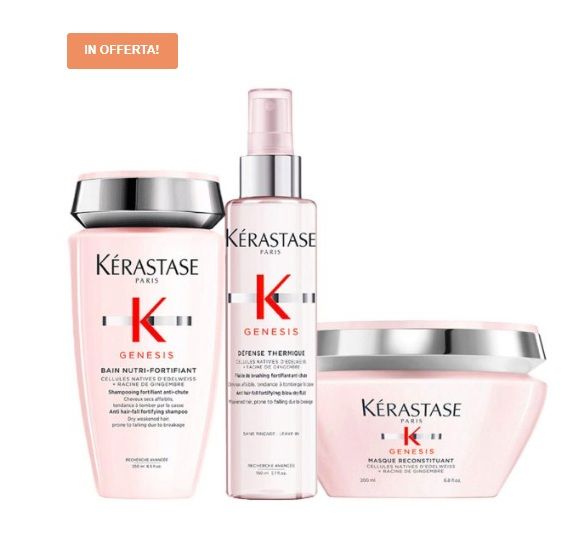 Kerastase Genesis Bain Nutri Fortifiant 250ml Masque Reconstituant 200ml Defense Thermique 150ml
