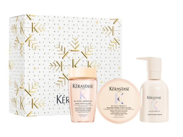 Kérastase Gloss cream trio xmas set - set regalo per capelli lunghi tendenti al frizz